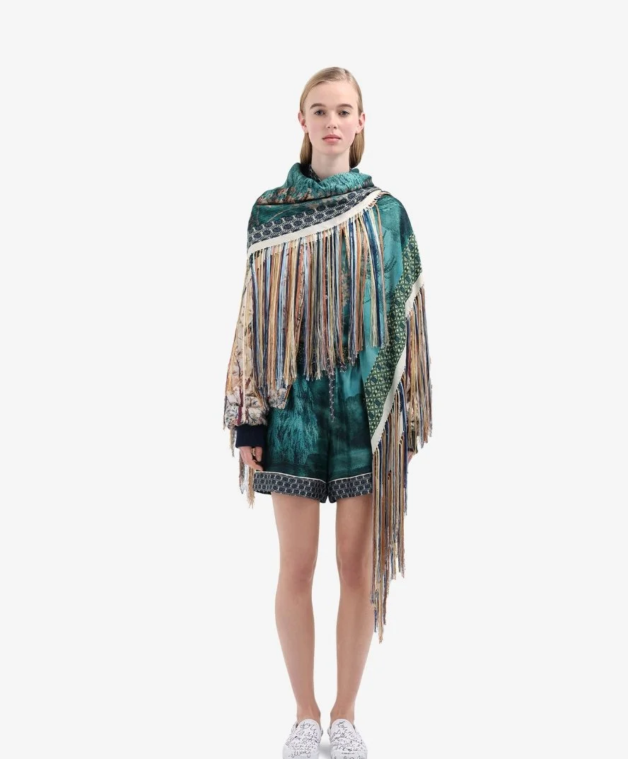 PIERRE-LOUIS MASCIA ALOE SILK SHORTS AQUA SS25 — SHOP OFF WHITE